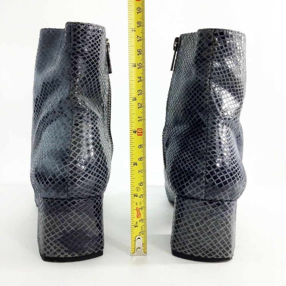 Ganni Python Snake Embossed Ankle Bootie Blue Wom… - image 8